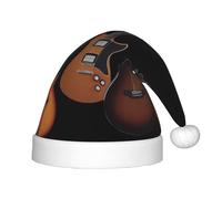 UFhgjjb Gorro de Navidad con estampado de guitarra musical para niños, gorro de vacaciones para Navidad, Año Nuevo, recuerdos de fiesta, gorra cálida unisex