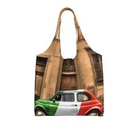 UFhgjjb Hermosas bolsas de lona con estampado de caballo blanco, bolsas de almacenamiento para mujeres, bolsa de compras y mudanzas, viajes en la playa, vida diaria, Hermosa Italia, Talla única