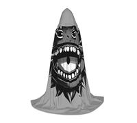 UFhgjjb L Capa con capucha de Halloween - Bata unisex con estampado de ilustraciones de monstruos para fiestas, carnavales, exposiciones de cómics y más