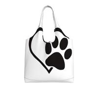 UFhgjjb Lindas bolsas de lona con estampado de araña roja, bolsas de almacenamiento para mujeres, bolsa de compras y mudanzas, viajes en la playa, vida diaria, Huella de huella, Talla única