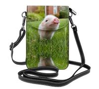 UFhgjjb Ocean Beach - Bolso pequeño para teléfono celular, con estampado de piñas, bolso cruzado con correa ajustable, perfecto para viajes y uso diario, Naughty Pig Baby, Talla única