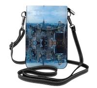 UFhgjjb Ocean Beach - Bolso pequeño para teléfono celular, con estampado de piñas, bolso cruzado con correa ajustable, perfecto para viajes y uso diario, New York Fashion City, Talla única