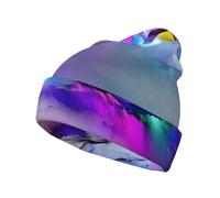 UFhgjjb Orca Killer Whale Print - Gorro de punto suave y cálido para clima frío, diseño unisex para exteriores y uso doméstico, Pintura de la aurora boreal, Talla única