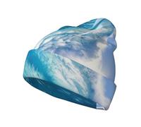 UFhgjjb Orca Killer Whale Print - Gorro de punto suave y cálido para clima frío, diseño unisex para exteriores y uso doméstico, Olas del océano, Talla única