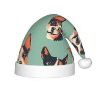 UFhgjjb Sombrero de Navidad con estampado de avatares de animales para niños, gorro de vacaciones para Navidad, Año Nuevo, recuerdos de fiesta, gorra cálida unisex