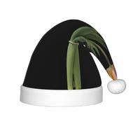 UFhgjjb Sombrero de Navidad con estampado de ramo de tulipanes para niños, gorro de vacaciones para Navidad, Año Nuevo, recuerdos de fiesta, gorra cálida unisex
