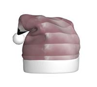 UFhgjjb Sombrero de Navidad para adultos, sombrero festivo de Papá Noel, unisex, algodón rosa, estampado de caramelo, gorro de Navidad, sombrero de felpa para fiestas