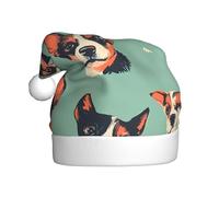 UFhgjjb Sombrero de Navidad para adultos, sombrero festivo de Papá Noel, unisex, con estampado de avatares, gorro de felpa para fiestas