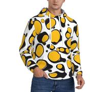 UFhgjjb Sudadera con capucha de forro polar para hombre, diseño moderno de moléculas celulares, manga larga, para uso diario, viajes y descanso, Negro, M