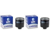 UFI Filters, Filtro de Aceite 23.453.00, Filtro de Aceite de Recambio, Apto para Coches, Apto para Modelos de Audi, Seat, Skoda y Volkswagen (Paquete de 2)