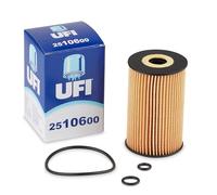 UFI Filters, Filtro de Aceite 25.106.00, Filtro de Aceite de Recambio, Apto para Coches, Apto para Modelos de Audi, Seat, Skoda y Volkswagen