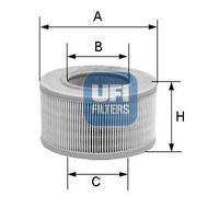 UFI Filters Filtro de aire (de coche) para RENAULT: R11, Clio, R19, Express, R21, Rapid, Extra, Super 5, R9 & ARO: 10 & FORD: Taunus (Ref: 30.871.00)