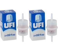 UFI Filters, Filtro de Gasolina 31.001.00, Filtro de Combustible de Recambio, Apto para Coches, Apto para Modelos Aixam, Alfa Romeo, Citroen, Fiat, Lancia, Ligier, Peugeot, SAAB y Seat (Paquete de 2)