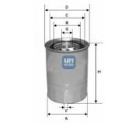 UFI Filters, Filtro Gasoil 24.423.00, Filtro de Combustible Diésel de Recambio, Apto para Vehículos Agrícolas, Apto para Modelos de Mitsubishi y Mitsubishi-Fuso