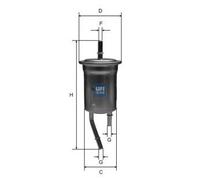 UFI Filters, Filtro Gasoil 31.828.00, Filtro de Combustible Diésel de Recambio, Apto para Coches, Apto para Modelos de Kia Rio, Kia Seltos y Kia Sorento