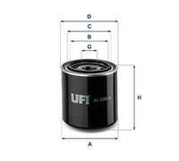 UFI Filters Filtro hidráulico, dirección (Ref: 86.009.00)