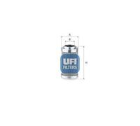 UFI Filters Filtro, sistema hidráulico operador (Ref: 85.156.00)