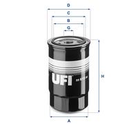 UFI Filtro 23.615.00 para Hyundai Santa Fe II 2.2 Crdi 4x4 Tucson Kia Carens