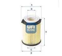 UFI Filtro de Aceite 25.178.00 para Mercedes-Benz Clase A Infiniti Q30 QX30