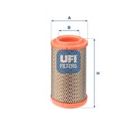 UFI Filtro De Aire Filtro Compatible Para Fiat 500 126 650 600 27.756.00