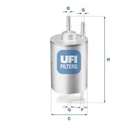 UFI Filtro de Combustible Apto para Audi A4 Avant Seat Exeo