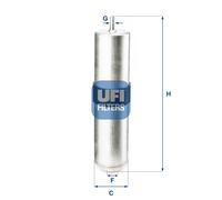 UFI Filtro de Combustible Apto para BMW X3 Alpina XD3