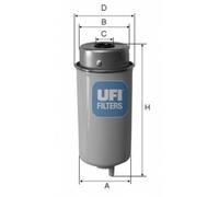 UFI Filtro de Combustible Apto para Ford Transit