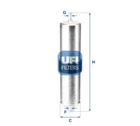 UFI Filtro de Combustible Apto para Mini