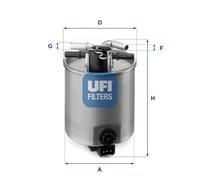 UFI Filtro de Combustible Apto para Nissan Qashqai + 2 de I