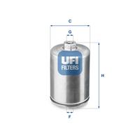 UFI Filtro de Combustible para Audi 80 VW Passat Alfa Romeo Spider Lancia kappa