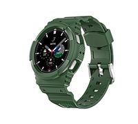 UFinetech Correa Samsung Galaxy Watch 4 Funda 40mm, Correa Galaxy Watch 5 40mm Resistente Repuesto Pulsera, Deportiva A Prueba de Golpes Correas Banda Reemplazo Pulseras Hombres Mujeres, Verde Oscuro