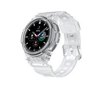 UFinetech Correa Samsung Galaxy Watch 4 Funda 44mm, Correa Galaxy Watch 5 44mm Resistente Repuesto Pulsera, Deportiva A Prueba de Golpes Correas Banda Reemplazo Pulseras Hombres Mujeres, Transparente