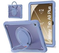 UFinetech Funda Antigolpes para Samsung Galaxy Tab A9+ 11" 2023 SM-X210/X216/X218, Carcasa Híbrida Gris, Asa Giratoria 360°, Correa Ajustable, Soporte Multiángulo, Porta-S-Pen, Niños y Adultos