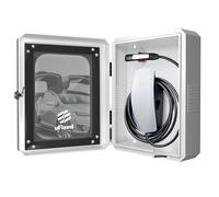Ufixed Caja de Protección de Pared para Tesla Wall Connector Gen 3 - Resistente a la Lluvia, con Cerradura, Ventana y Ventilación - Caja Exterior para Cargador de Coche Eléctrico，Blanca