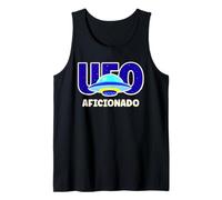 UFO Aficionado Retro Platillo Volador Diseño Camiseta sin Mangas