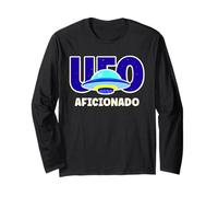 UFO Aficionado Retro Platillo Volador Diseño Manga Larga
