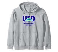 UFO Aficionado Retro Platillo Volador Planeta Equivocado My Bad Sudadera con Capucha