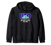 UFO Aficionado Retro Platillo Volador Planeta Equivocado My Bad Sudadera con Capucha