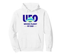 UFO Aficionado Retro Platillo Volador Planeta Equivocado My Bad Sudadera con Capucha