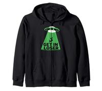 UFO Alien abduction get in loser Sudadera con Capucha