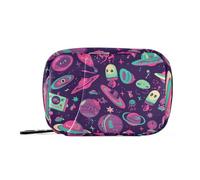 UFO Aliens Rockets - Bolsas de medicina para mujer, con compartimentos desmontables, organizador semanal portátil para píldoras para bolso