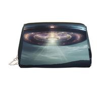 UFO At Night - Elegante bolsa de cosméticos para mujer, para viajes, uso diario, neceser de almacenamiento, Gold, One Size, Clásico