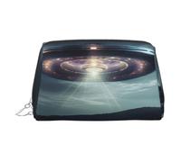 UFO At Night - Elegante bolsa de cosméticos para mujer, para viajes, uso diario, neceser de almacenamiento, Silver, One Size, Clásico