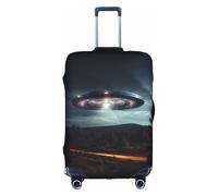 Ufo At Night - Funda protectora elástica lavable para maleta de viaje resistente a los arañazos, color blanco, blanco, S