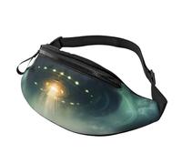 UFO at Night Print - Riñonera ligera para hombre y mujer, para viajes, correr, bandolera