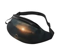 UFO at Night Print - Riñonera unisex ligera y ajustable para correr, senderismo al aire libre