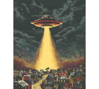 UFO Composition Notebook: Alien Abduction Themed College Ruled Journal: 7.5 x 9.25 in | Matte Cover | Sci-Fi Gift for Kids, Teens, and Adults | Great for World UFO Day