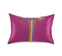 UFO Drip Art Magenta - Juego de fundas de almohada lisas para cama tamaño Queen con cierre de sobre para habitación, 50.8 x 76.2 cm