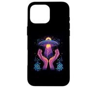 UFO Floral Bloom Alien Core Space Flower Secret Touch Carcasa para iPhone 16 Pro MAX