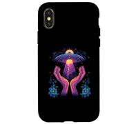 UFO Floral Bloom Alien Core Space Flower Secret Touch Carcasa para iPhone X/XS